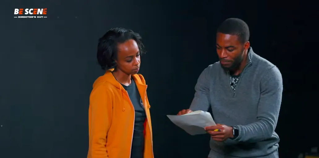 Director discussing the scene with an actor